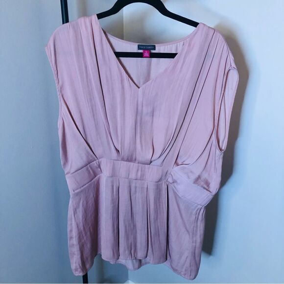 Vince Camuto peplum style blouse pink - Picture 4 of 6